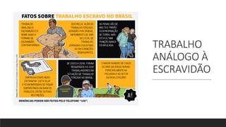 TRABALHO
ANÁLOGO À
ESCRAVIDÃO
 
