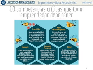 @alfredovelaEmprendedores y Marca Personal Online
10 competencias críticas que todo
emprendedor debe tener
14
 