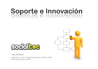 Tags SlideShare:
adprosumer, Foton, Canal Empresarial, Socialtec, MMS
20 de septiembre de 2010
 