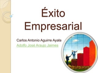 Éxito Empresarial Carlos Antonio Aguirre Ayala Adolfo José Araujo Jaimes 