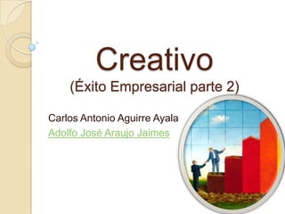 Creativo(Éxito Empresarial parte 2) Carlos Antonio Aguirre Ayala Adolfo José Araujo Jaimes 