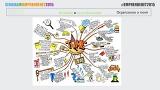 Mi tiempo > mi productividadMARTES Organizarse o morir
SEMANAMIEMPRENDENET2015 #EMPRENDENET2015
 