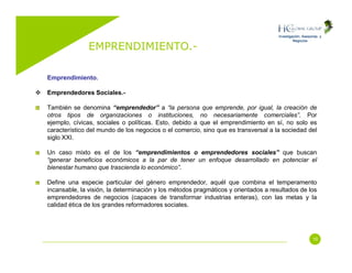 Emprendimiento (Entrepreneurship)
