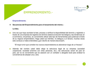 Emprendimiento (Entrepreneurship)