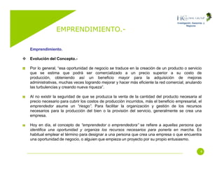 Emprendimiento (Entrepreneurship)