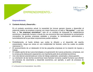 Emprendimiento (Entrepreneurship)