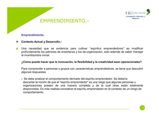 Emprendimiento (Entrepreneurship)