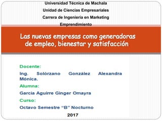 Universidad Técnica de Machala
Unidad de Ciencias Empresariales
Carrera de Ingeniería en Marketing
Emprendimiento
.
 