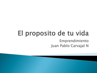 Emprendimiento
Juan Pablo Carvajal N
 