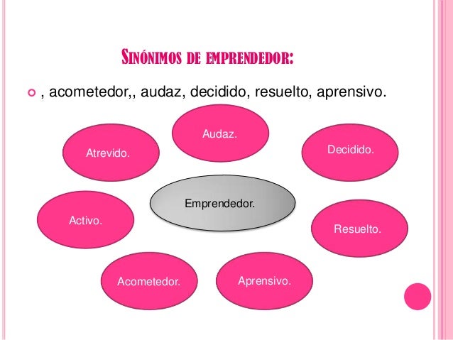Sinonimo de emprendedor