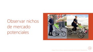 Observar nichos
de mercado
potenciales
 