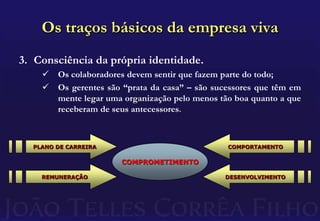 Os traços básicos da empresa vivaSensibilidade em relação ao mundo circundante.Adaptar-se às mudanças com a velocidade necessária;