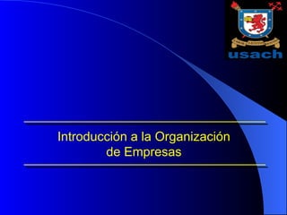Introducción a la Organización de Empresas 