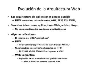 Evolución de la Arquitectura Web 