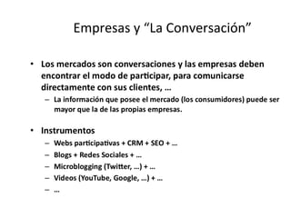 Empresas y “La Conversación” 