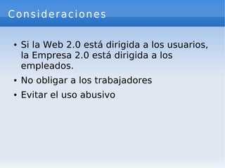 Web 2.0 y Empresa 2.0
