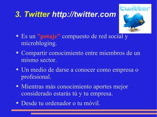 2. Videomárketing  y Podcasting Podcasts   Grabaciones de programas que se publican en la web para que puedan descargarse de Internet y escucharlos en cualquier momento y con cualquier dispositivo que lea MP3. Ejemplo: Plenos ayuntamiento, Jornadas, etc. 