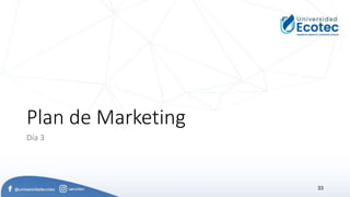 Plan de Marketing
Día 3
33
 