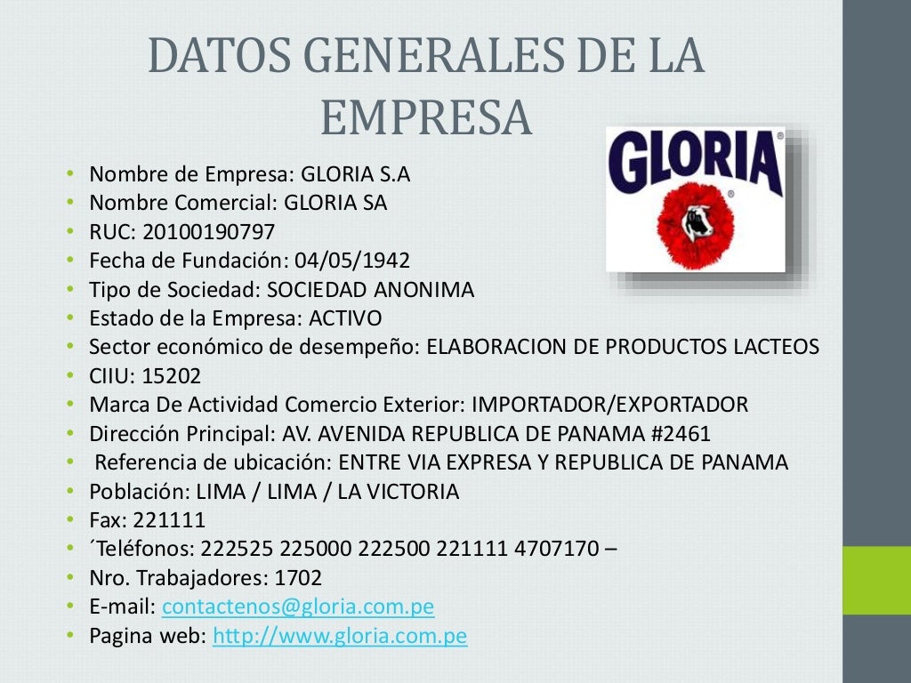 Empresa Gloria