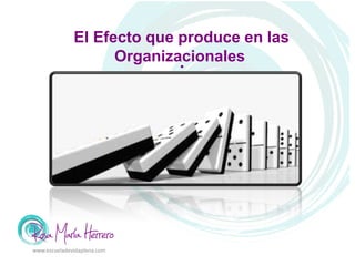 .
www.escueladevidaplena.com
El Efecto que produce en las
Organizacionales
 