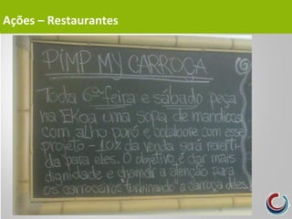 Ações – Restaurantes
 