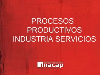 PROCESOS
PRODUCTIVOS
INDUSTRIA SERVICIOS
 