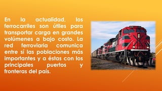 Empresas de transporte ferroviario de carga y pasajeros PPT 