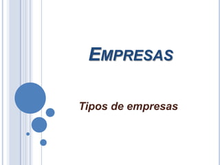 EMPRESAS

Tipos de empresas
 