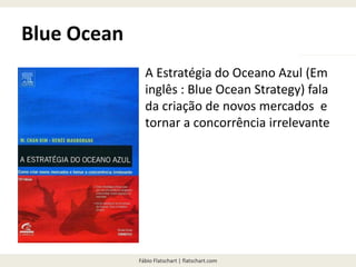 Fábio Flatschart | flatschart.com
Blue Ocean
A Estratégia do Oceano Azul (Em
inglês : Blue Ocean Strategy) fala
da criação de novos mercados e
tornar a concorrência irrelevante
 