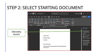 STEP 2: SELECT STARTING DOCUMENT
 