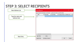 STEP 3: SELECT RECIPIENTS
 