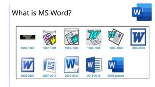 What is MS Word?
 