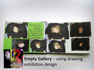 Empty Gallery  – using drawing exhibition design 