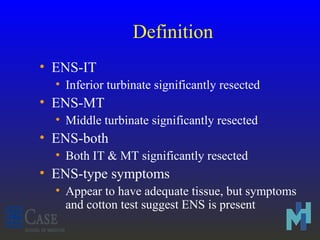 Empty nose syndrome riyadh | PPT