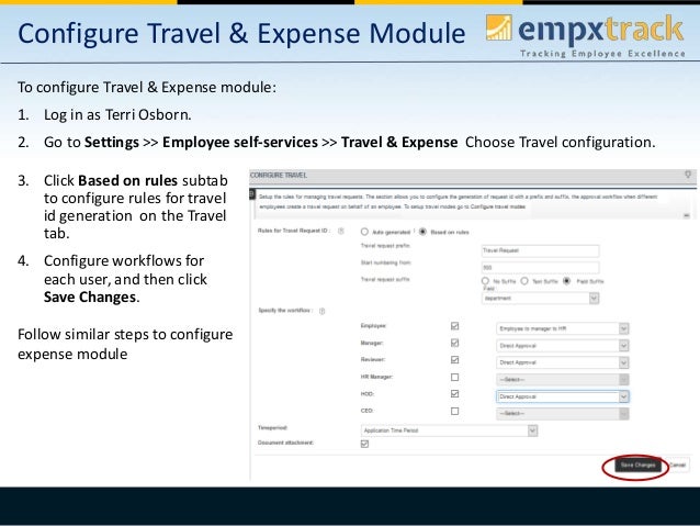 travel and expenses