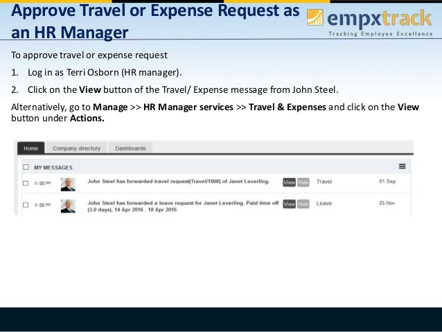 travel and expenses