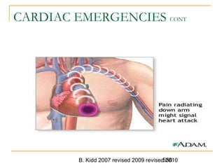 B. Kidd 2007 revised 2009 revised 2010558
CARDIAC EMERGENCIES CONT
 