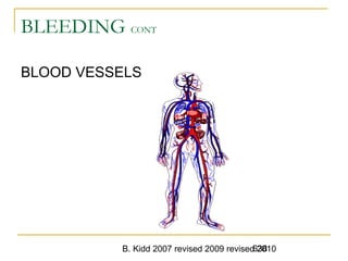 B. Kidd 2007 revised 2009 revised 2010638
BLEEDING CONT
BLOOD VESSELS
 