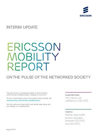 Ericsson Mobility Report Interim Update August 2013