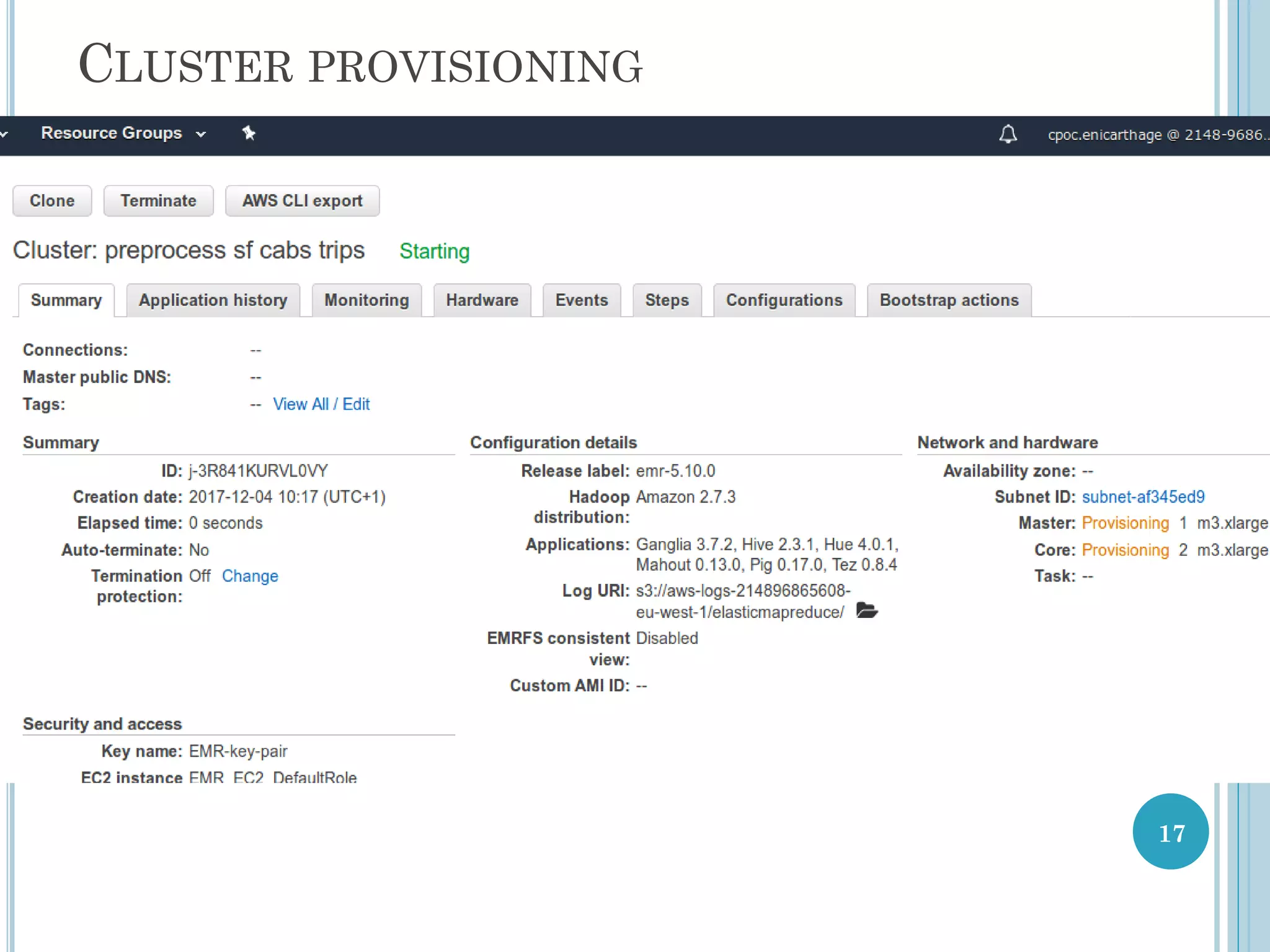 CLUSTER PROVISIONING
17
 