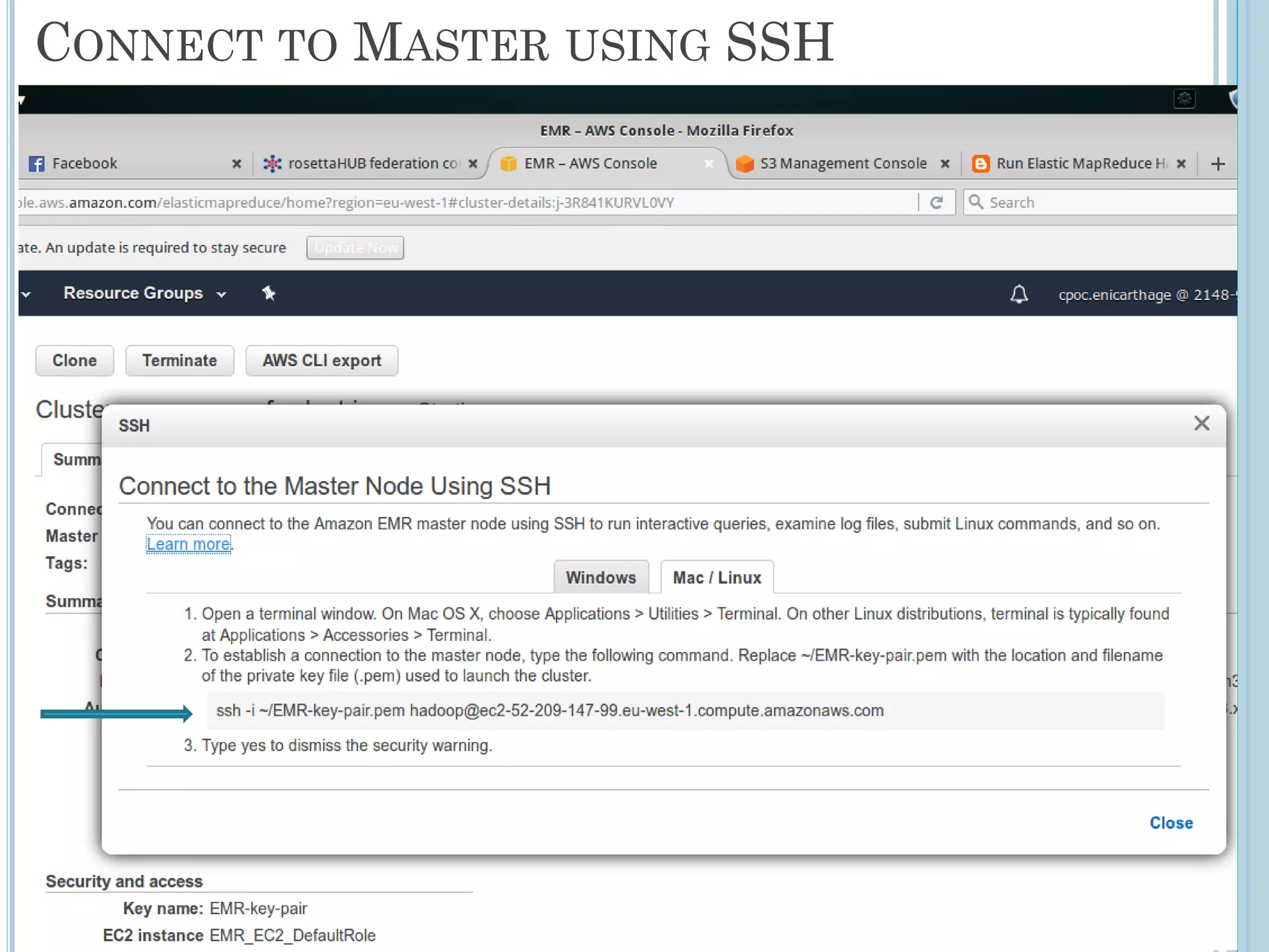 CONNECT TO MASTER USING SSH
20
 