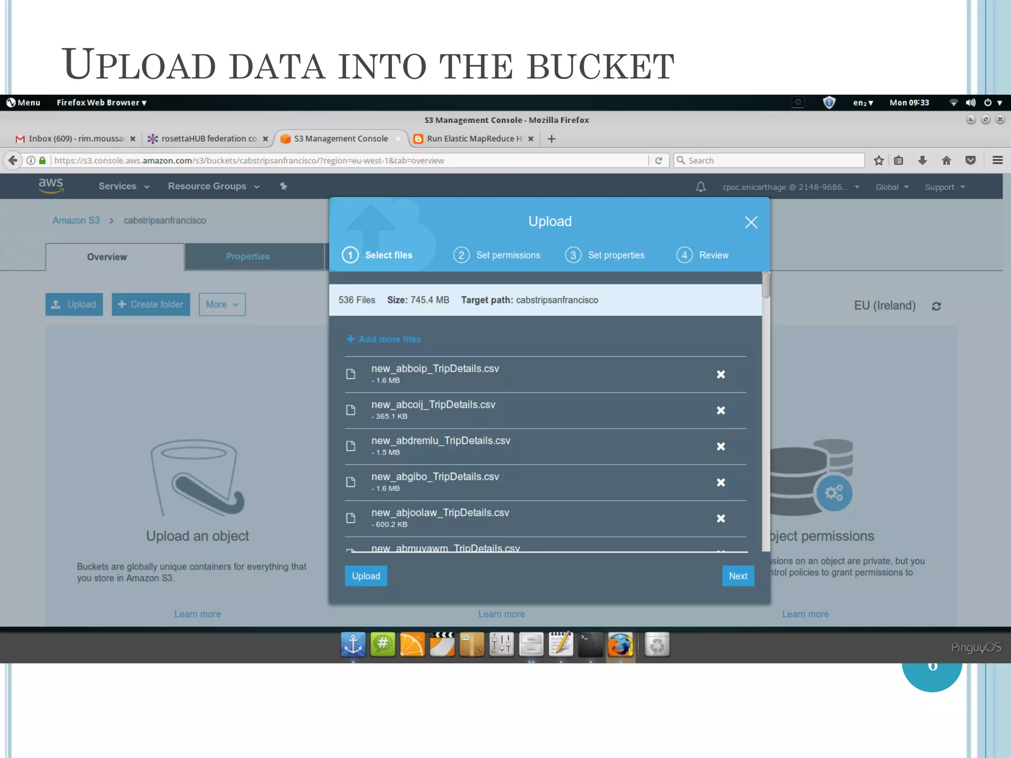 UPLOAD DATA INTO THE BUCKET
6
 