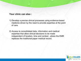 Electronic medical record for clinic | PPT