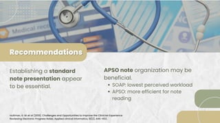 EMR Documentation: Challenges and Opportunities 