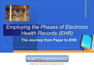 Employing the Phases of Electronic
     Health Records (EHR)
      The Journey from Paper to EHR
 