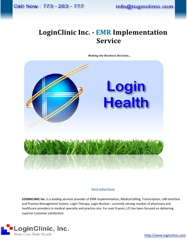 Emr Implementation Login Services Profile