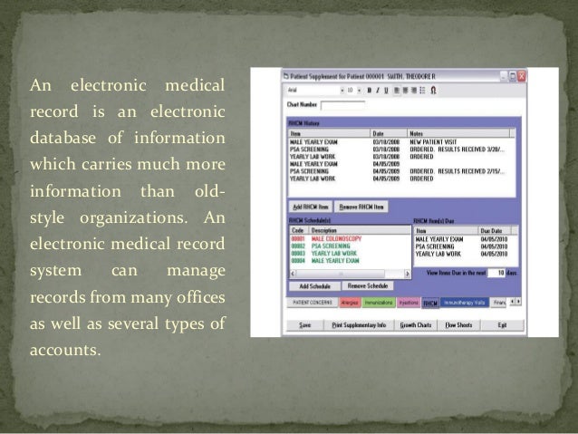 Electronic Types Of Health Systems Record