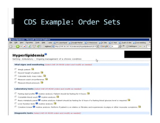 CDS	
  Example:	
  Order	
  Sets	
  
 