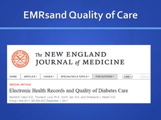 EMRsand Quality of Care
 