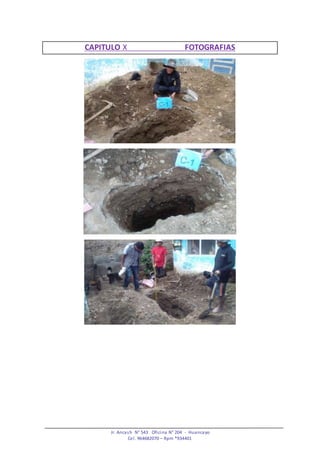 Jr. Ancash N° 543 Oficina N° 204 - Huancayo
Cel. 964682070 – Rpm *934401
CAPITULO X FOTOGRAFIAS
 